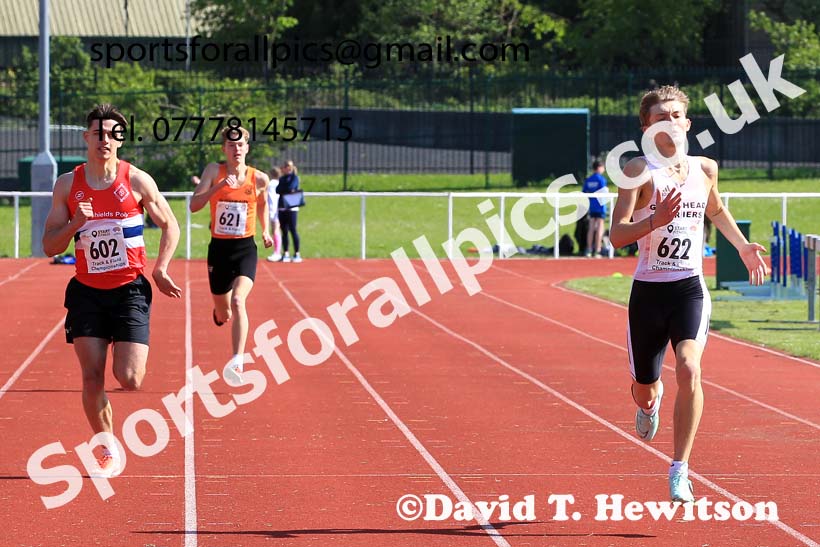 Mens Under-20s 400 metres, 2023 North Eastern Track and Field Champs., Middlesbrough Sports Village, Middlesbrough. Photo: David T. Hewitson/Sports for All Pics
